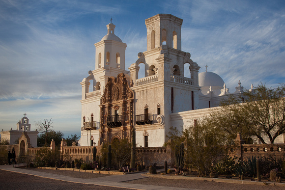 Mission San Xavier del Bac at dusk
